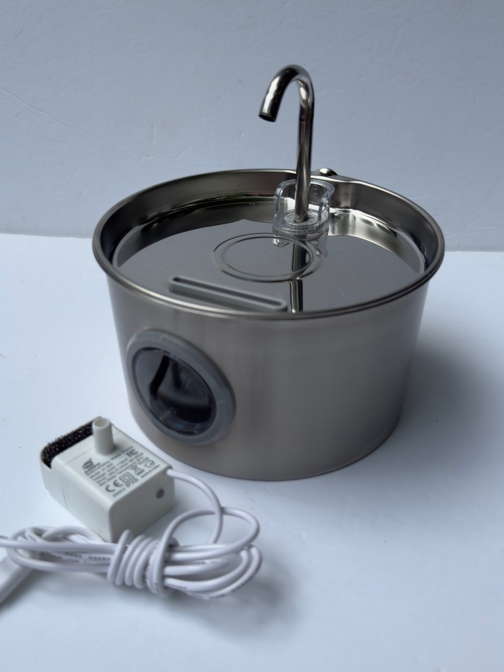Stainless Steel Cat Water Fountain Bowl with Pump & Faucet - Picture 5 of 5
